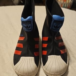 Adidas Black Red Superstar 360 Rain Boots Size 11 Boy Shoes Children Toddler